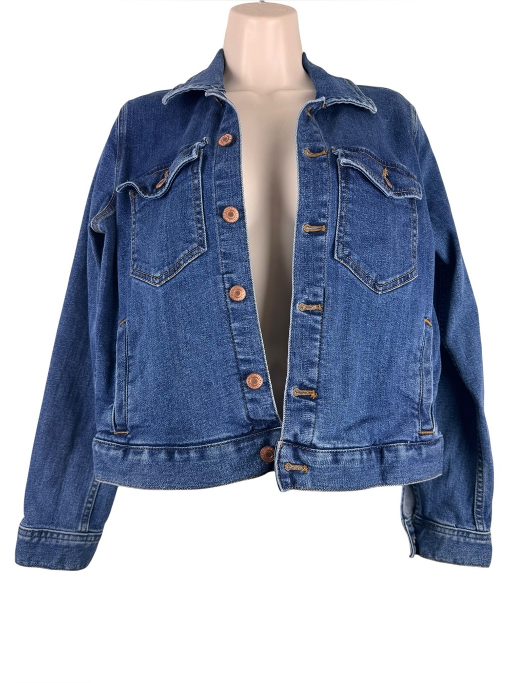 J.Crew Classic Indigo Denim Jacket Button Front Trucker Small